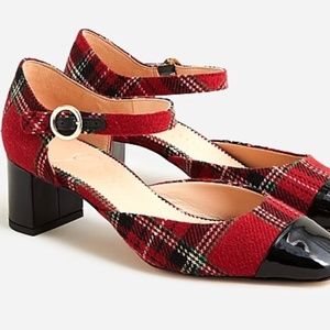 J Crew Millie Heels, NWT, Tartan Plaid, 8